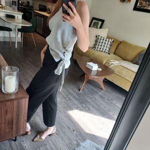 Summer sleeveless sweater side ties